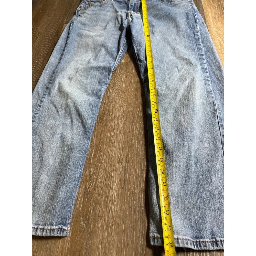 Levi's Straight Leg‎ Jeans Mens 36x30 Light Wash Blue Good Denim Pants